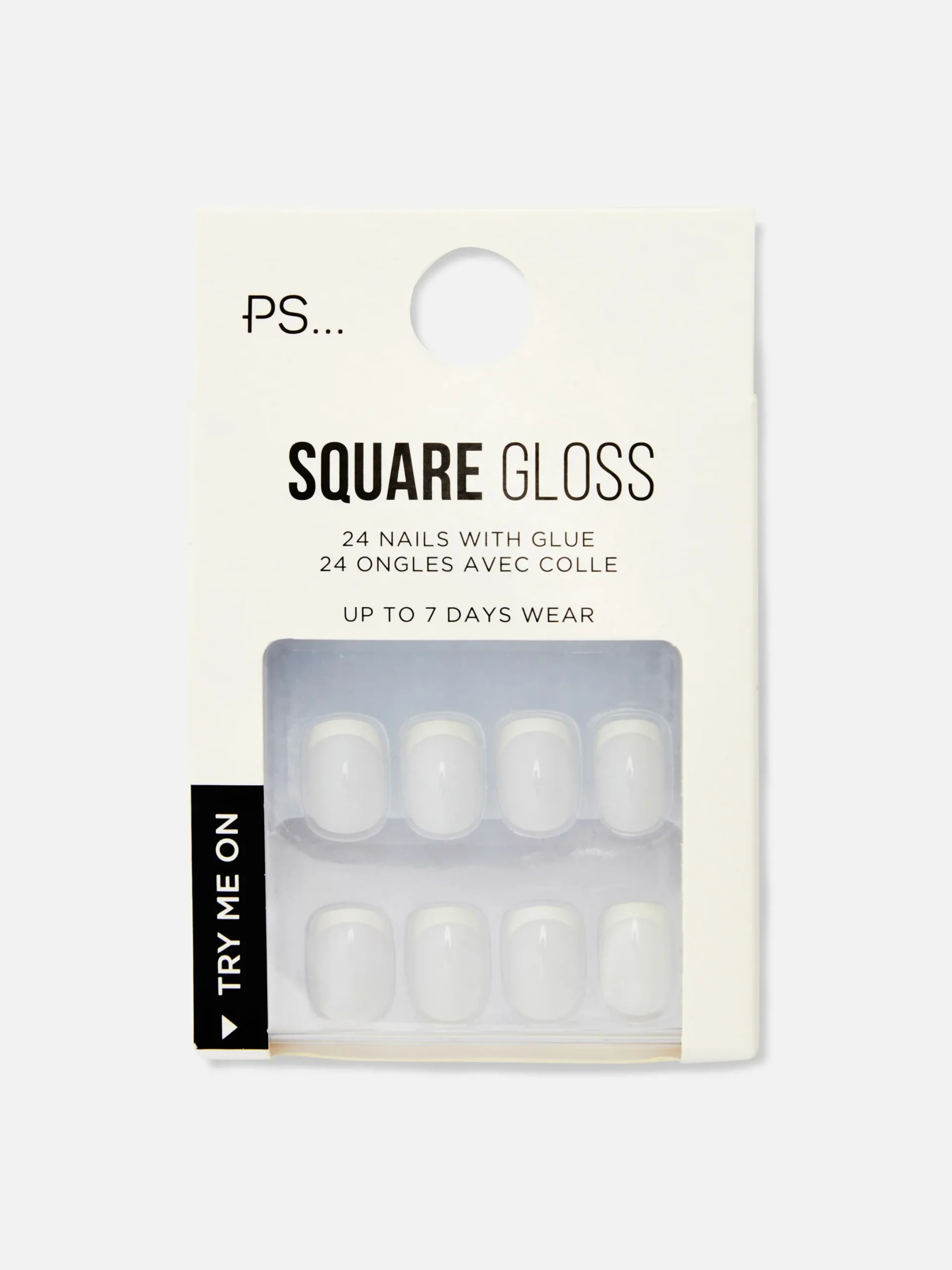 Kunstnägel|Primark PS… Quadratische, Glänzende Kunstnägel Nude