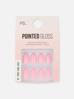 Kunstnägel|Primark PS… Spitze, Glänzende Kunstnägel Rosa