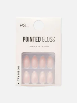 Kunstnägel|Primark PS… Spitze, Milchig Glänzende Kunstnägel Hellrosa