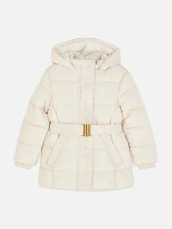 Jacken Und Mäntel|Primark Pufferjacke Mit Gürtel Elfenbeinfarben