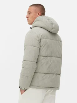 Jacken Und Mäntel|Primark Pufferjacke Mit Karomuster Hellgrau