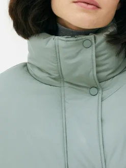 Jacken Und Mäntel|Primark Pufferjacke Mit Trichterkragen Grün