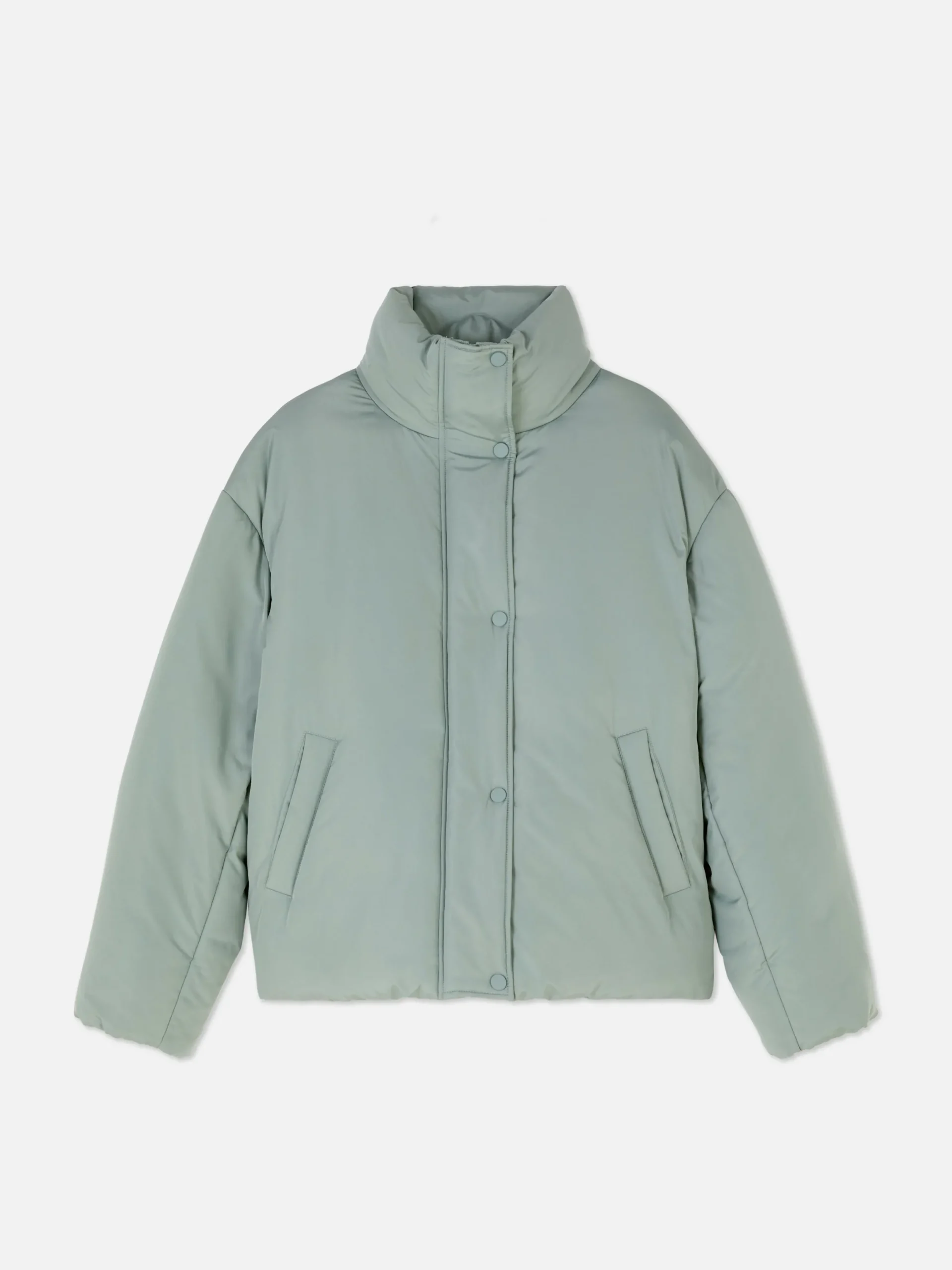 Jacken Und Mäntel|Primark Pufferjacke Mit Trichterkragen Grün
