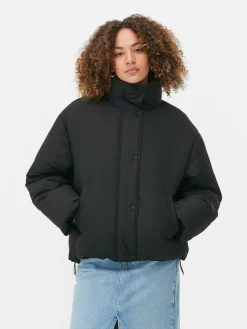 Jacken Und Mäntel|Primark Pufferjacke Mit Trichterkragen Schwarz