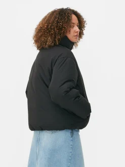 Jacken Und Mäntel|Primark Pufferjacke Mit Trichterkragen Schwarz