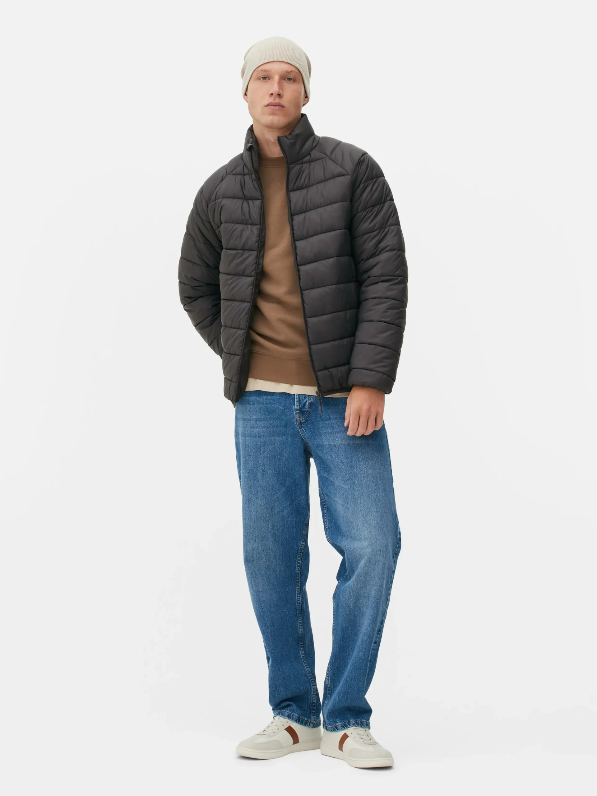 Jacken Und Mäntel|Primark Pufferjacke Mit Trichterkragen Anthrazitfarben