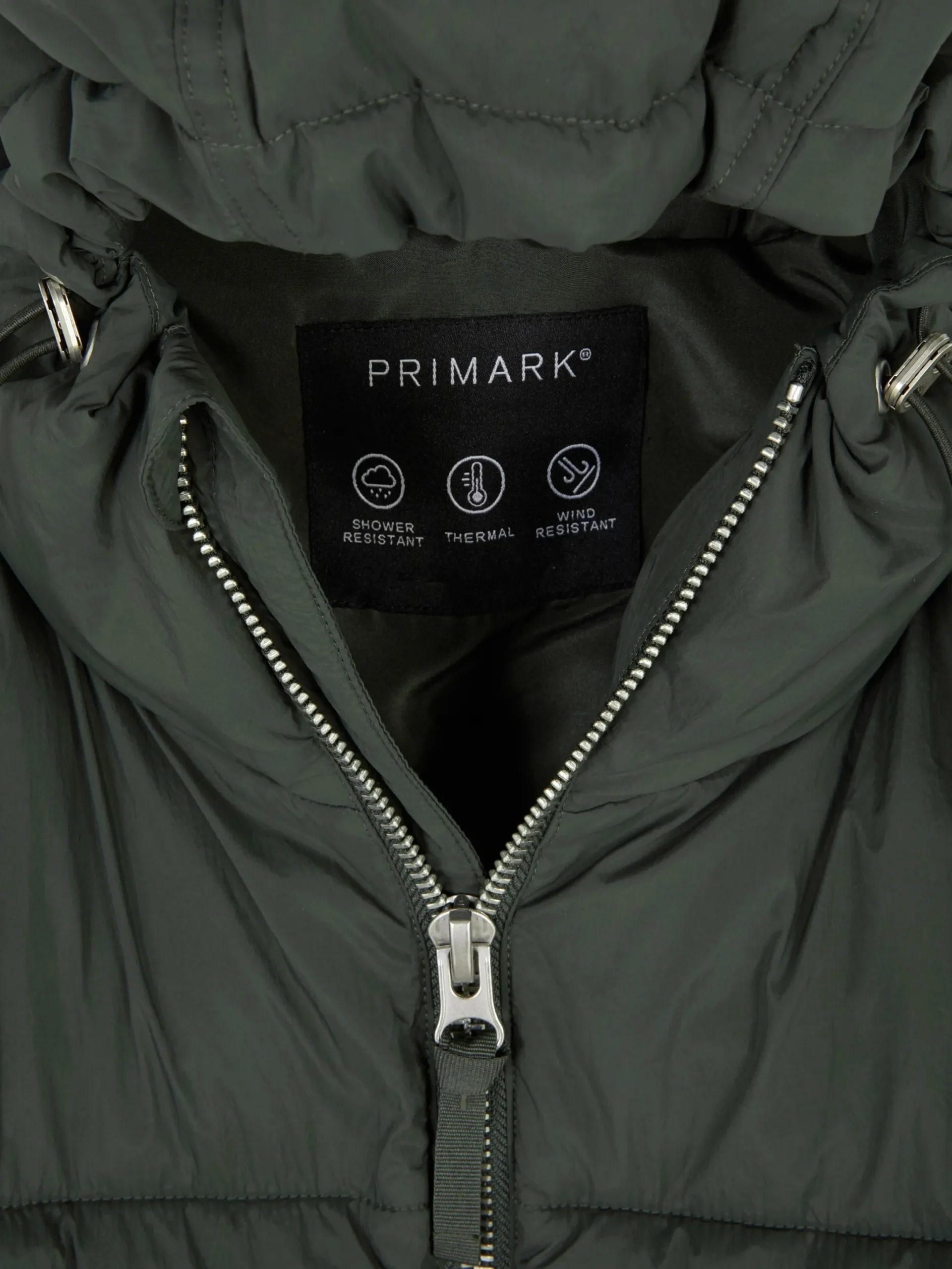 Jacken Und Mäntel|Primark Pufferjacke Mit Zwei-Wege-Reißverschluss Khakifarben