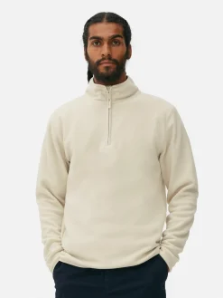 Pullover Und Cardigans|Hoodies Und Sweatshirts|Primark Pullover Aus Fleece Mit Halbem Reißverschluss Ecrufarben
