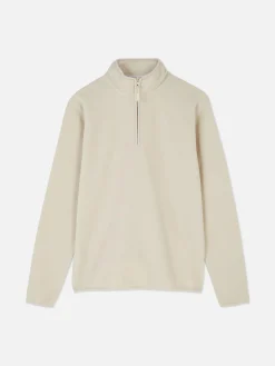 Pullover Und Cardigans|Hoodies Und Sweatshirts|Primark Pullover Aus Fleece Mit Halbem Reißverschluss Ecrufarben