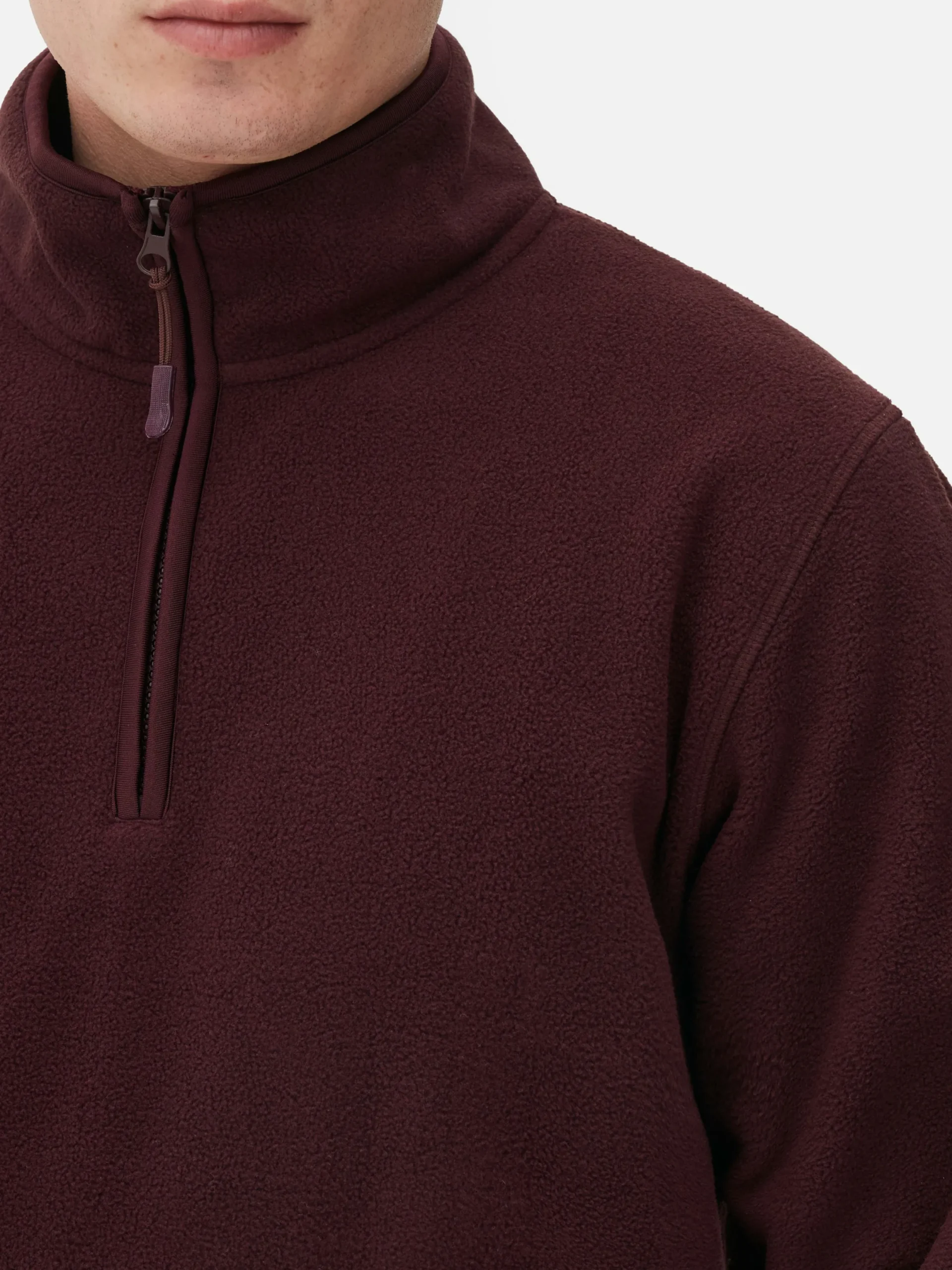 Pullover Und Cardigans|Hoodies Und Sweatshirts|Primark Pullover Aus Fleece Mit Halbem Reißverschluss Burgunderrot