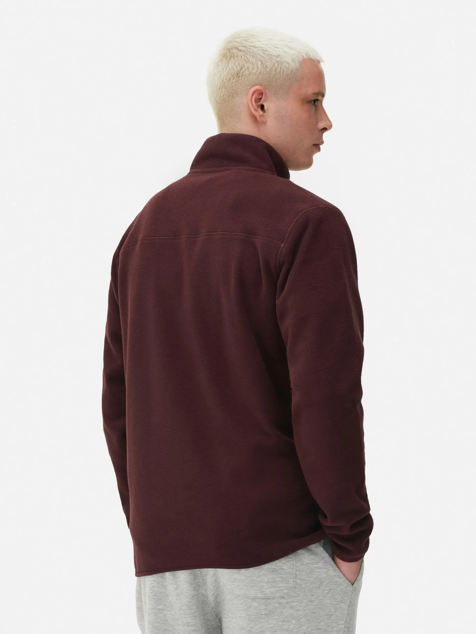 Pullover Und Cardigans|Hoodies Und Sweatshirts|Primark Pullover Aus Fleece Mit Halbem Reißverschluss Burgunderrot