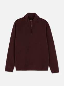 Pullover Und Cardigans|Hoodies Und Sweatshirts|Primark Pullover Aus Fleece Mit Halbem Reißverschluss Burgunderrot