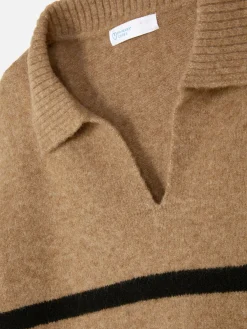 Pullover Und Cardigans|Primark Pullover Mit Polokragen Und Streifen Kamelbraun