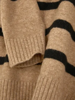 Pullover Und Cardigans|Primark Pullover Mit Polokragen Und Streifen Kamelbraun