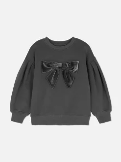 Hoodies Und Sweatshirts|Primark Pullover Mit Puffärmeln Und Samtschleife Anthrazitfarben