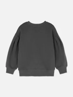 Hoodies Und Sweatshirts|Primark Pullover Mit Puffärmeln Und Samtschleife Anthrazitfarben