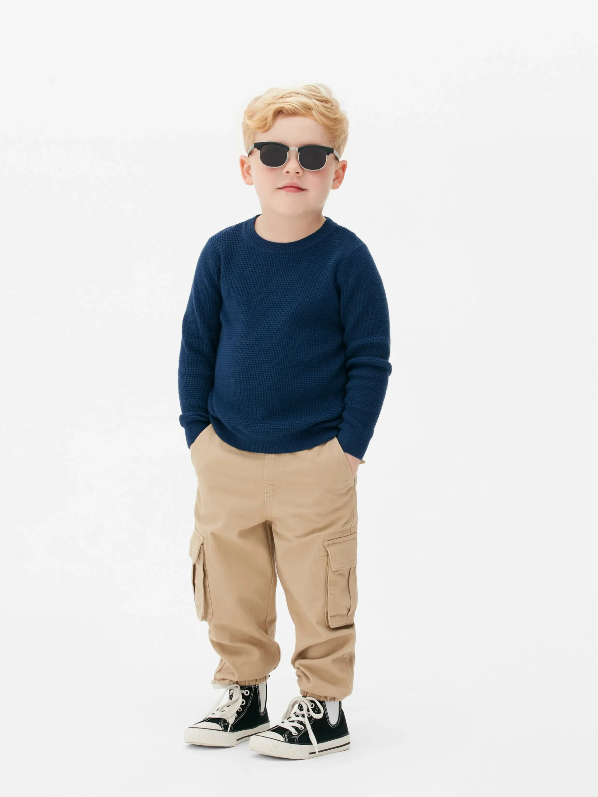 Pullover Und Cardigans|Primark Pullover Mit Waffelstruktur (kleine Jungen) Marineblau