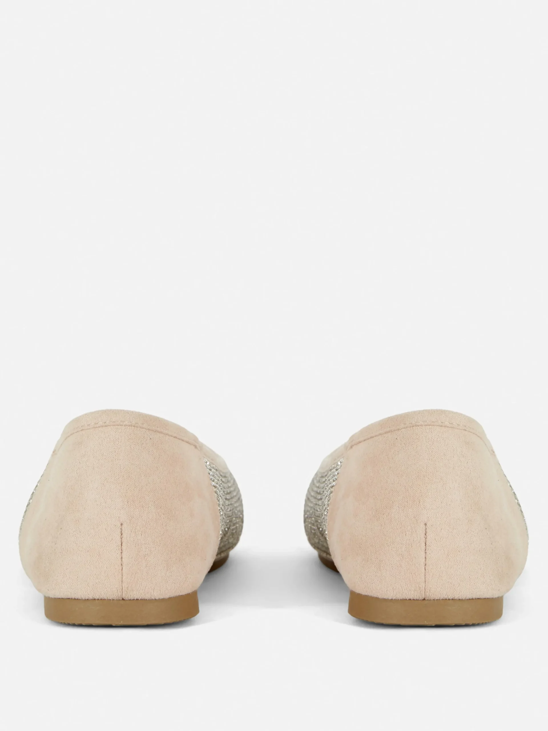 Flache Schuhe|Primark Pumps Mit Eckiger Zehenpartie Und Nieten Hellrosa