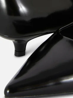 Gothic-Kleidung|Heels|Primark Pumps Mit Kitten-Heel Schwarz