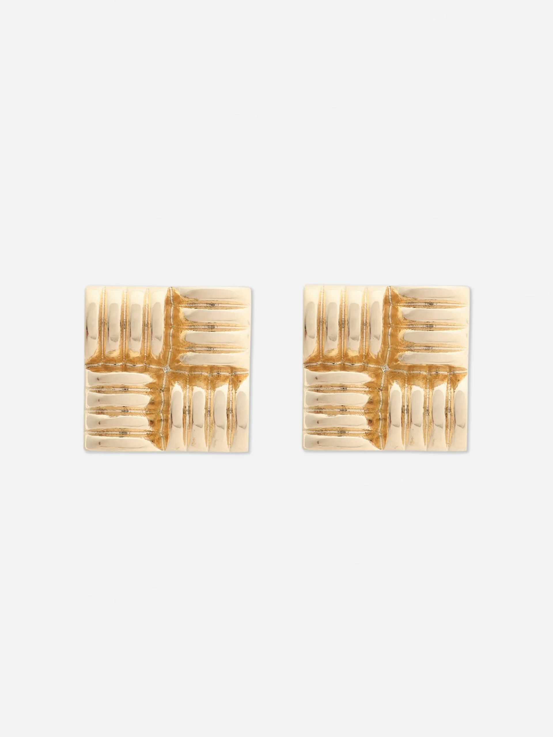 Schmuck|Primark Quadratische Ohrstecker In Kissen-Optik Gelb