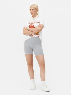 Shorts|Primark Radlerhose Aus Baumwolle Grau