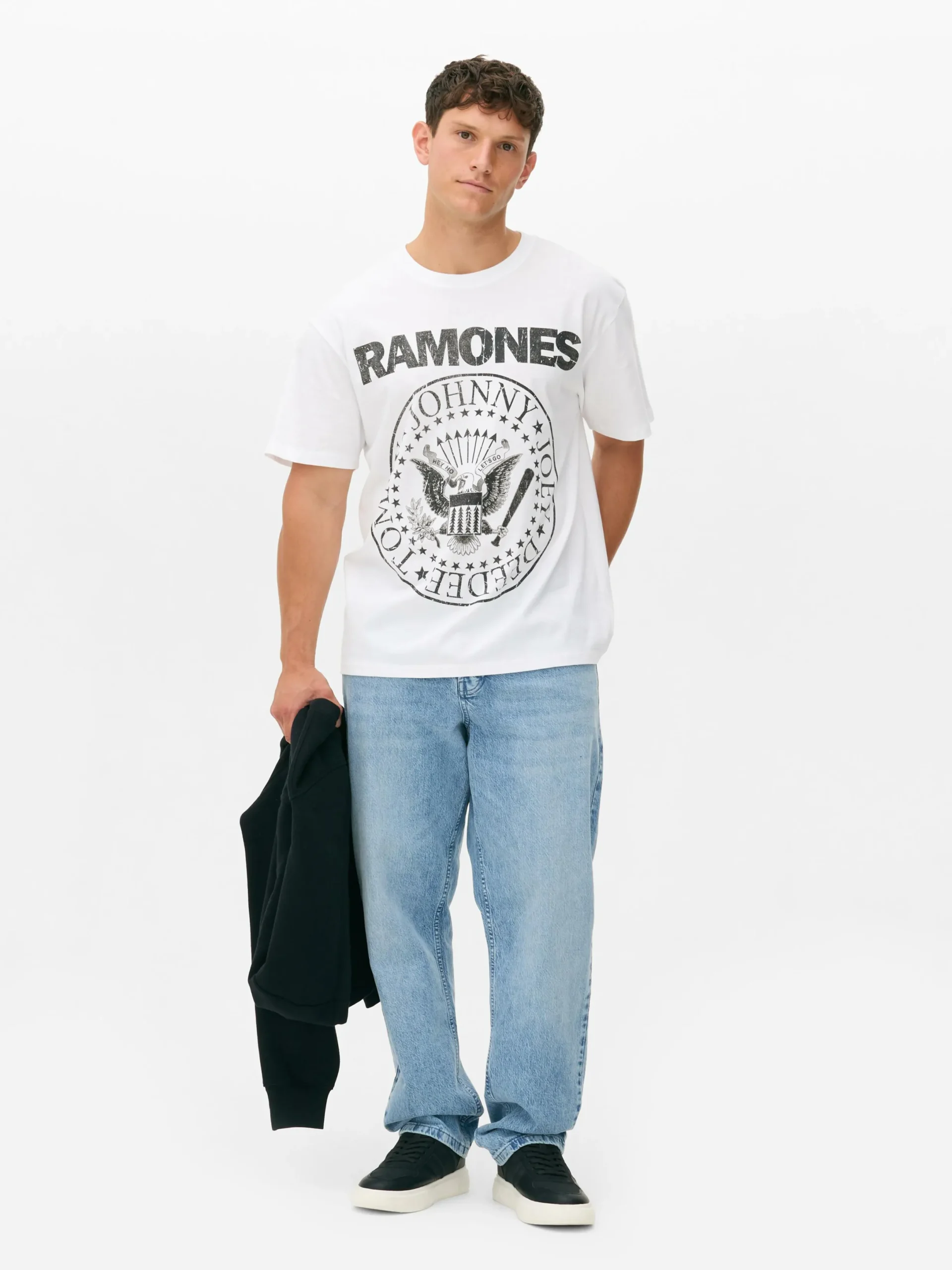 Grafik-T-Shirts Und -Sweatshirts|Tops Und T-Shirts|Primark „Ramones“ Tour-T-Shirt Weiß
