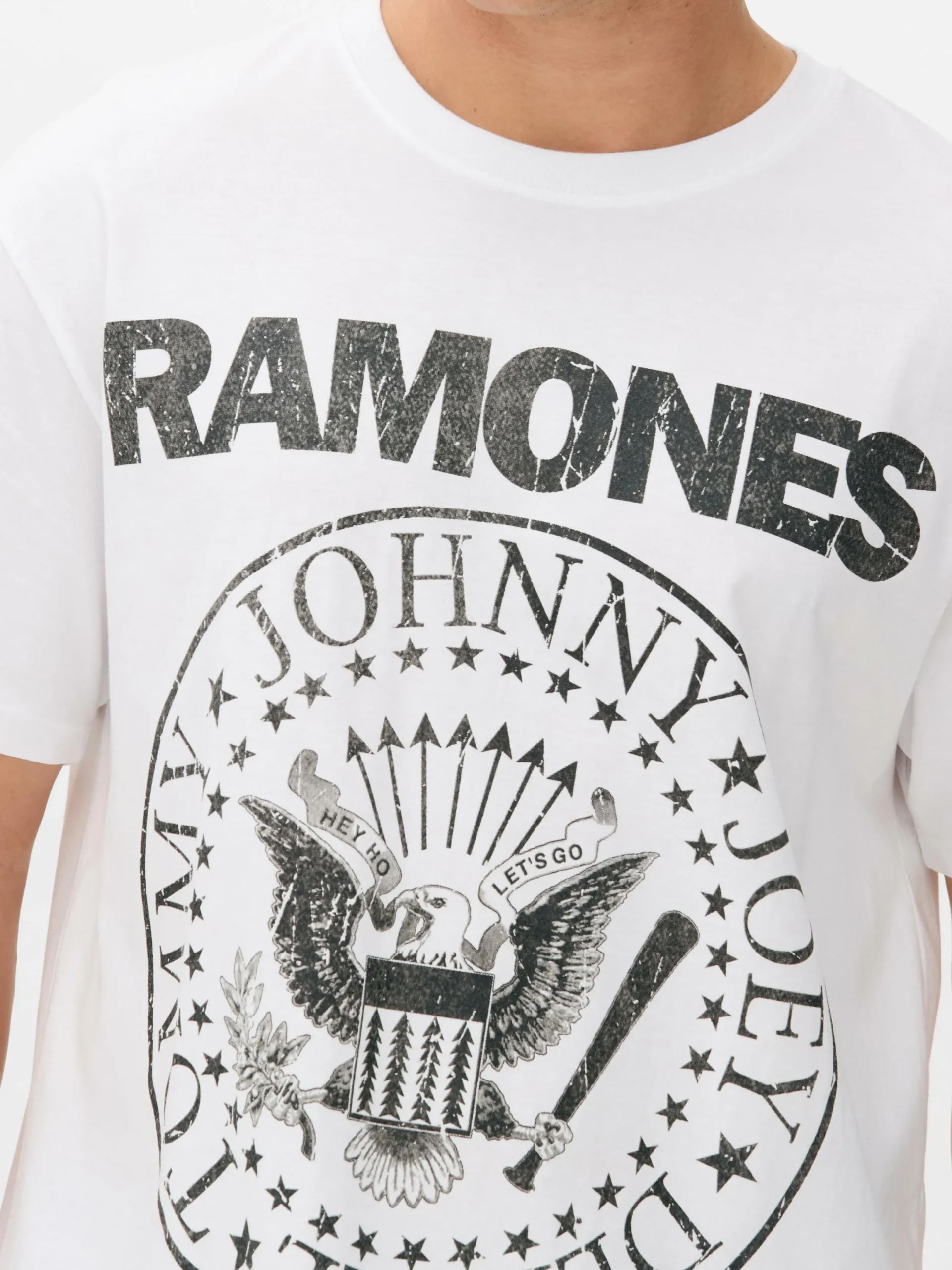 Grafik-T-Shirts Und -Sweatshirts|Tops Und T-Shirts|Primark „Ramones“ Tour-T-Shirt Weiß