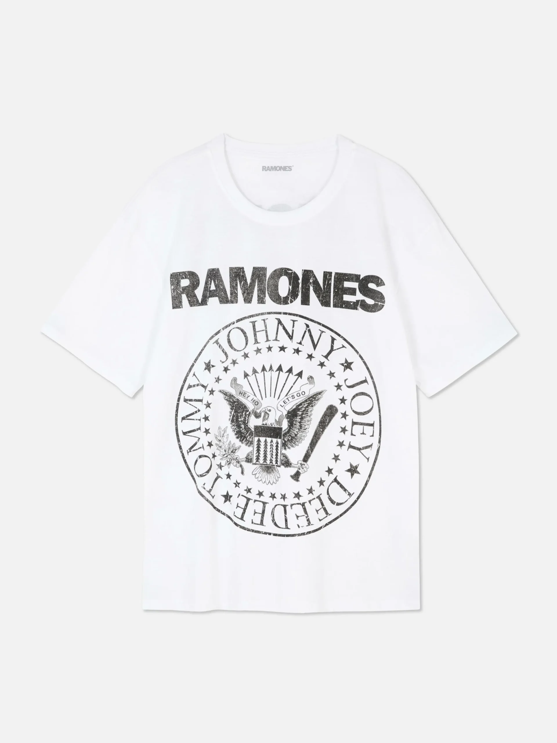 Grafik-T-Shirts Und -Sweatshirts|Tops Und T-Shirts|Primark „Ramones“ Tour-T-Shirt Weiß