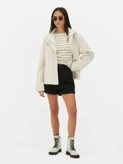 Jacken Und Mäntel|Primark Regenjacke Mit Kapuze Naturfarben