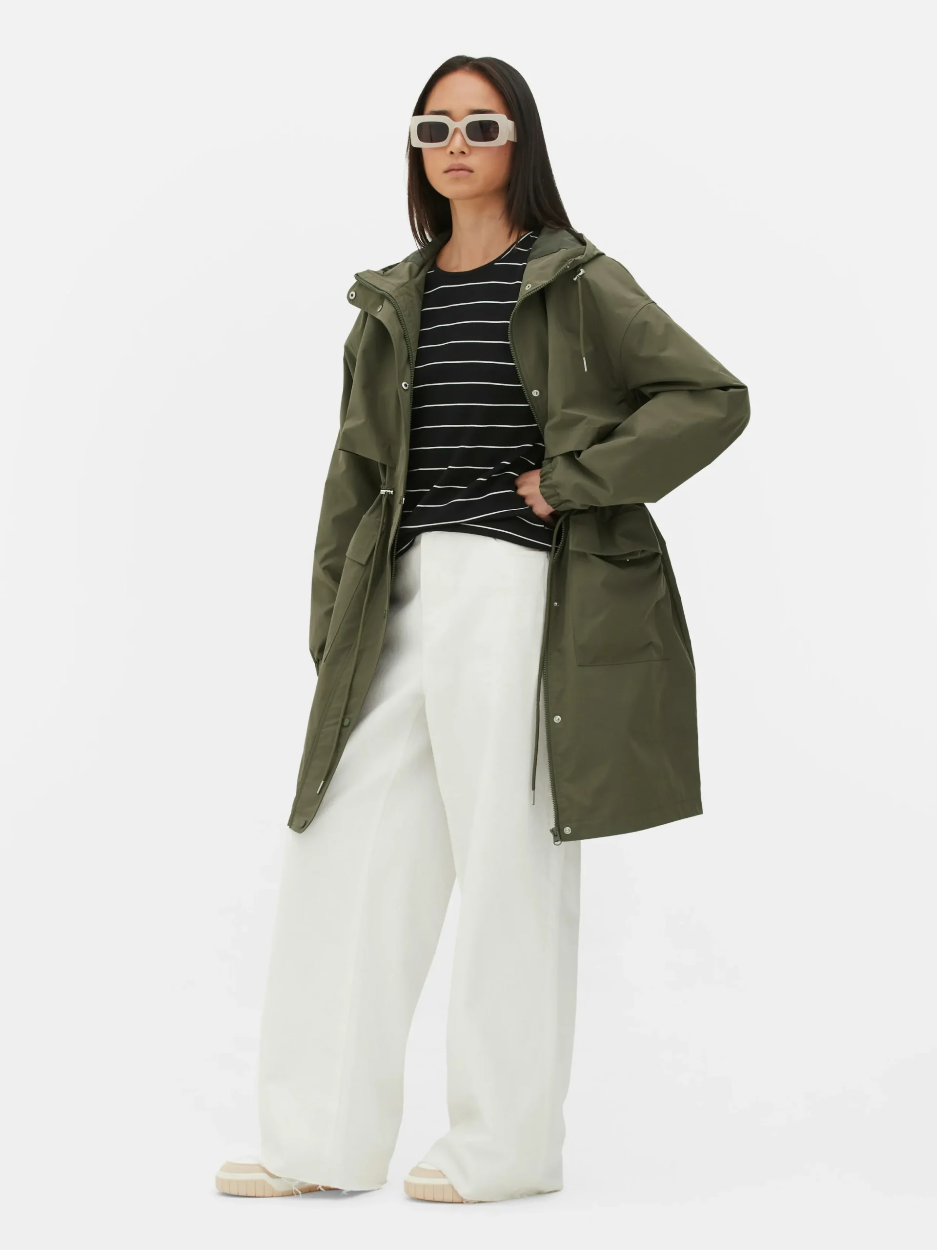 Jacken Und Mäntel|Primark Regenparka Mit Kordelzug Khakifarben