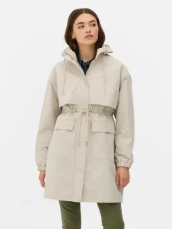 Jacken Und Mäntel|Primark Regenparka Mit Kordelzug Ecrufarben