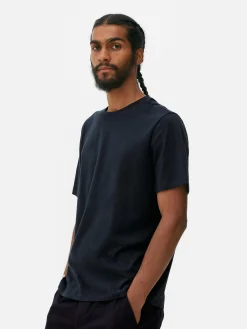 Tops Und T-Shirts|Primark Regular Fit Rundhals-T-Shirt Marineblau