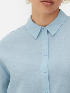 Blusen|Primark Regular-Fit-Hemd Mit Knopfleiste Blau