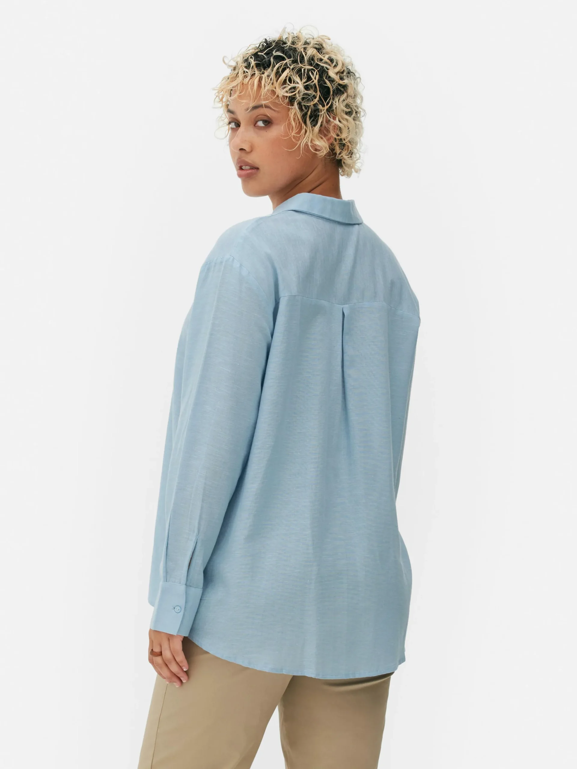 Blusen|Primark Regular-Fit-Hemd Mit Knopfleiste Blau