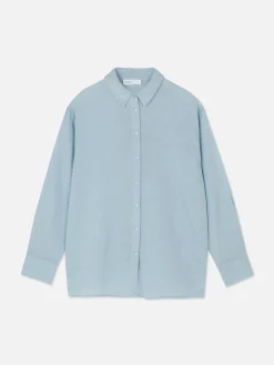 Blusen|Primark Regular-Fit-Hemd Mit Knopfleiste Blau