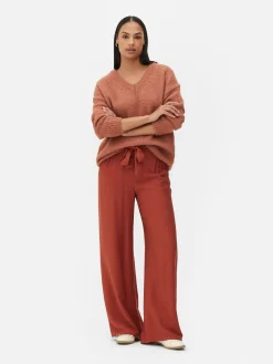Pullover Und Cardigans|Primark Regular-Fit-Pullover Mit V-Ausschnitt Terrakottafarben