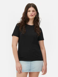 Tops Und T-Shirts|Primark Regular-Fit-T-Shirt Mit Rundhalsausschnitt Schwarz