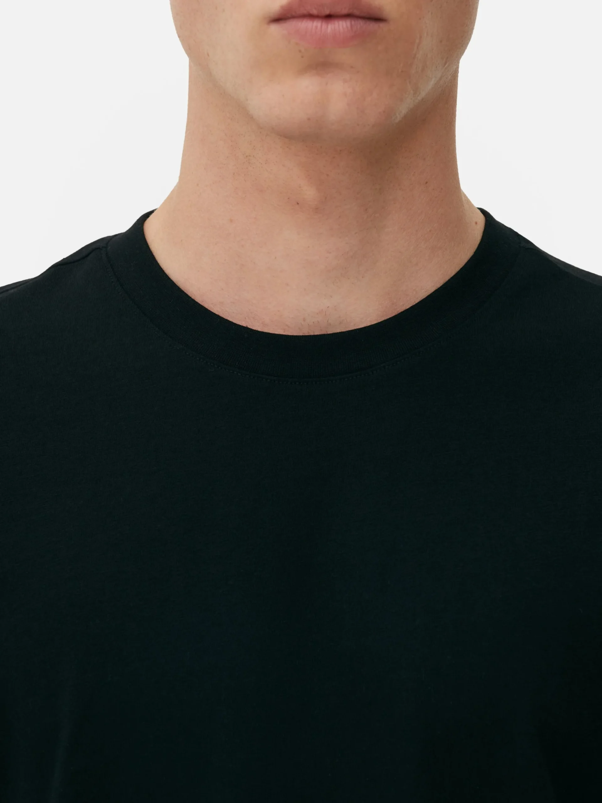 Tops Und T-Shirts|Primark Regular-Fit-T-Shirt Mit Rundhalsausschnitt Schwarz