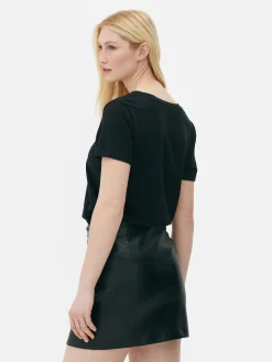 Tops Und T-Shirts|Primark Regular-Fit-T-Shirt Mit V-Ausschnitt Schwarz