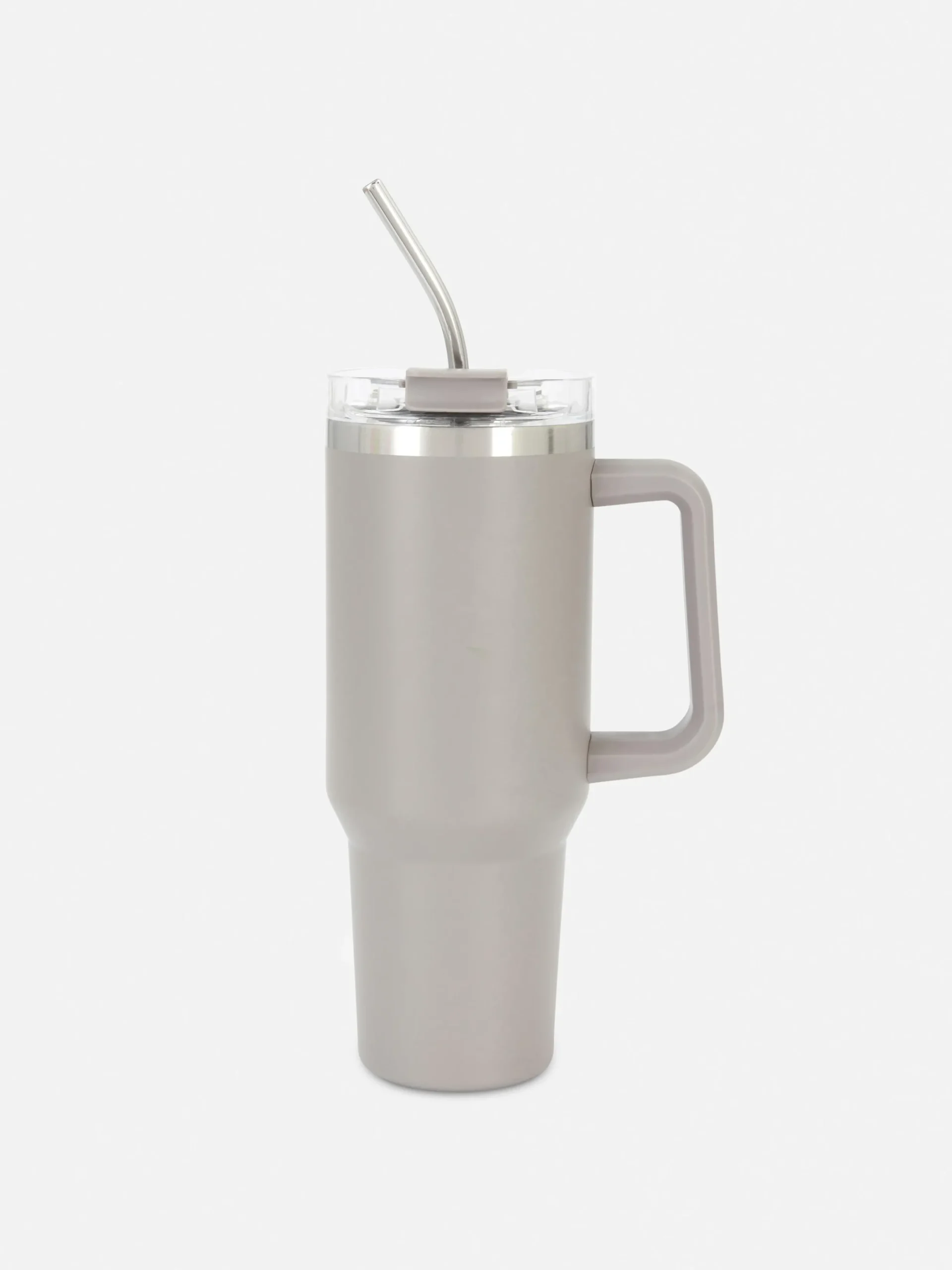 Tassen Und Becher|Primark Reisebecher Aus Edelstahl Mit Trinkhalm, 1,18 L Grau
