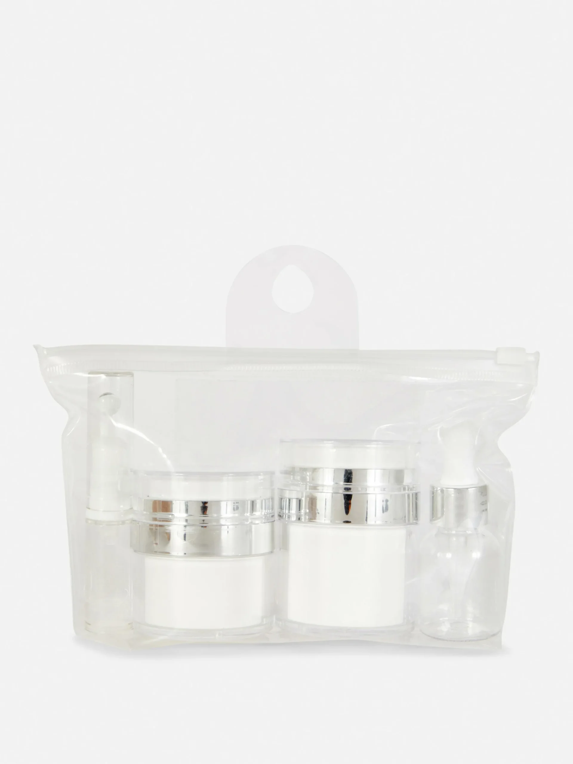 Hautpflege-Tools|Reiseaccessoires|Primark Reise-Hautpflegeset, 4er-Pack Silber
