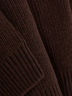 Pullover Und Cardigans|Primark Rippenstrick-Pullover Mit Reißverschluss Braun