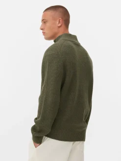 Pullover Und Cardigans|Primark Rippenstrick-Pullover Mit Reißverschluss Grün