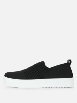 Sneakers|Primark Rippstrick-Sneakers Schwarz