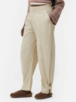 Hosen Und Leggings|Primark „Rita Ora“ Barrel-Hose Im Utility-Stil Steinfarben