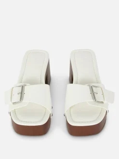 Heels|Primark „Rita Ora“ Clogs Mit Blockabsatz Weiß