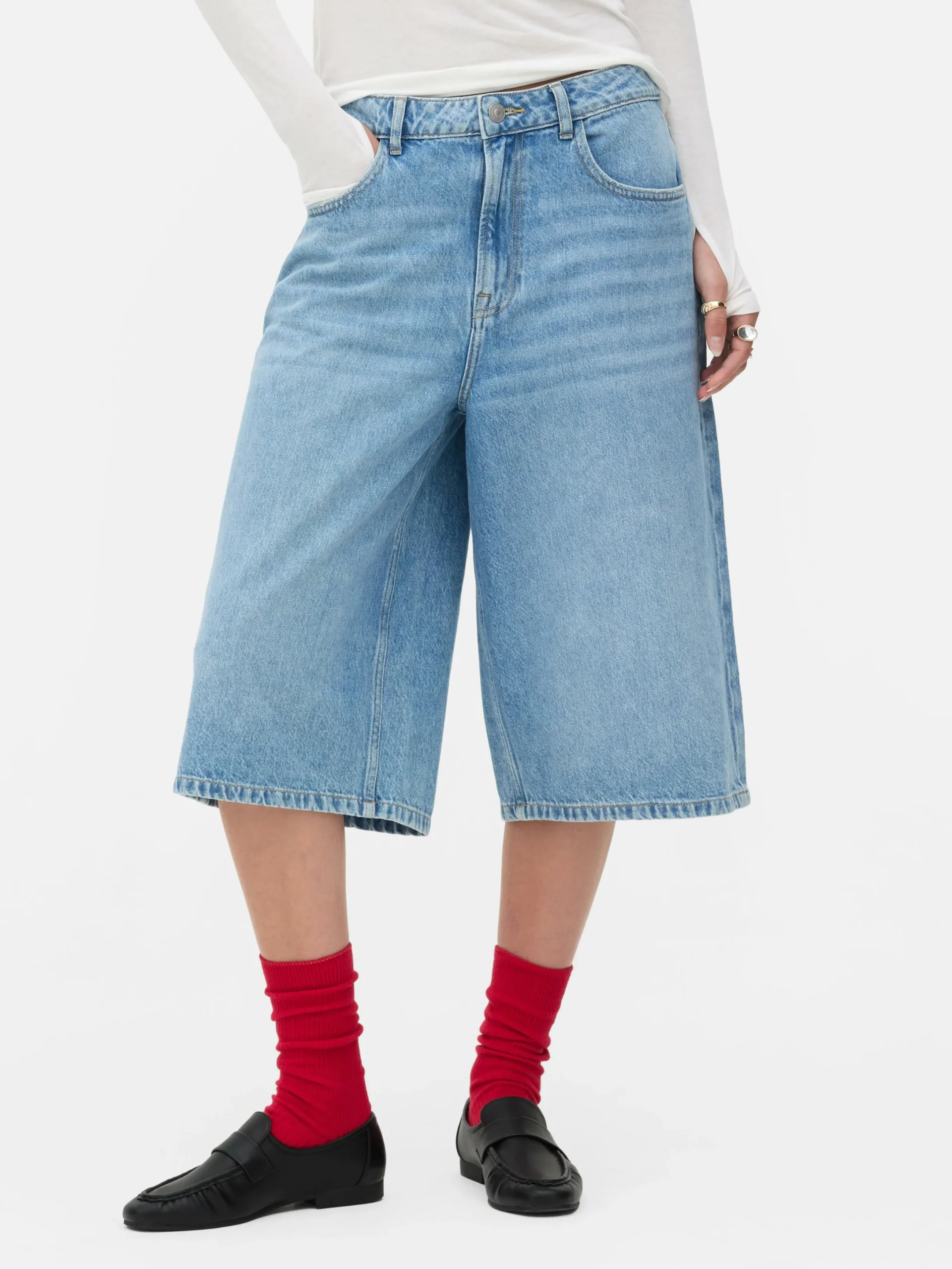 Shorts|Denim|Primark „Rita Ora“ Denim-Bermudashorts Mittelblau