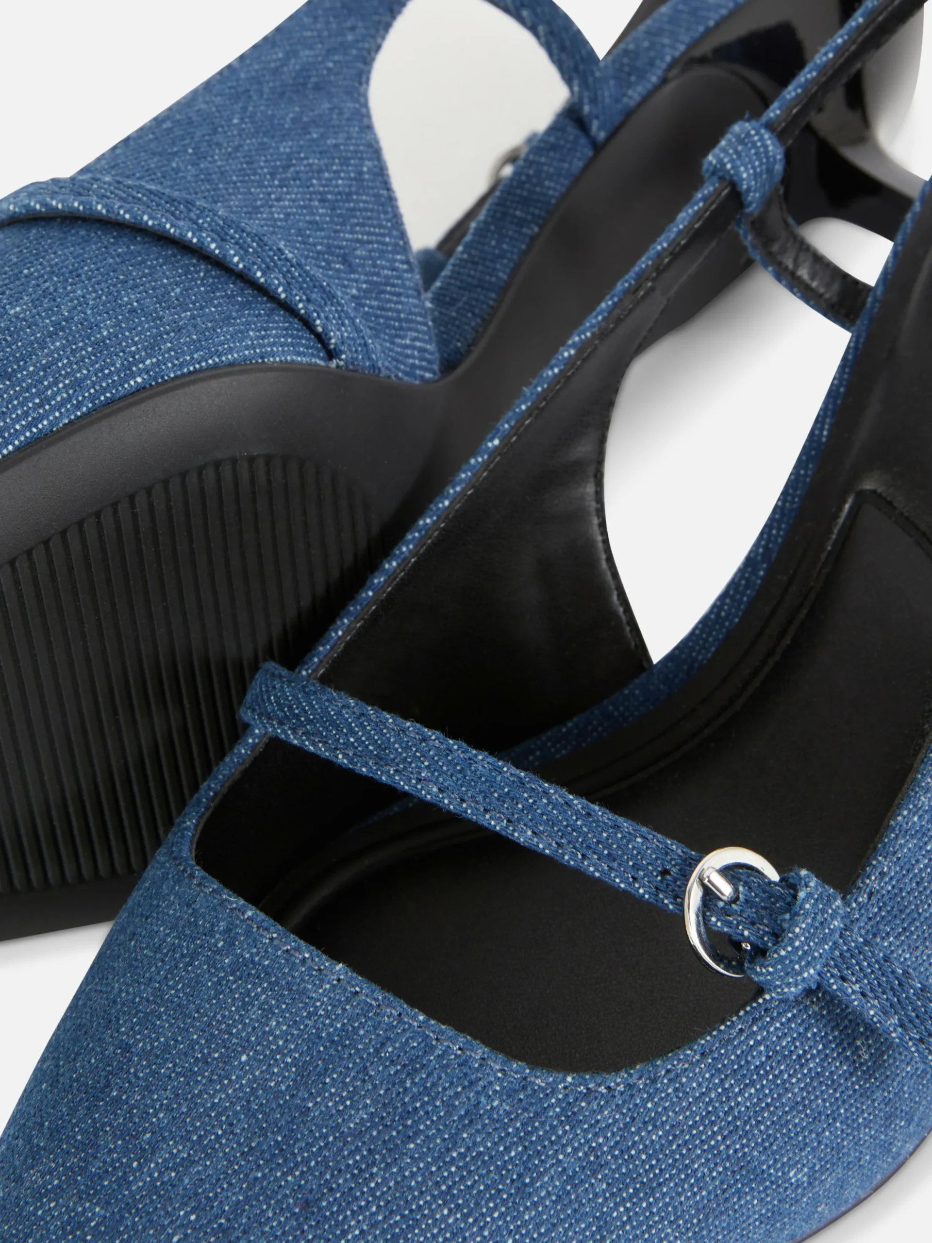 Heels|Denim|Primark „Rita Ora“ Denim-Heels Mit Schnalle Dunkelblau