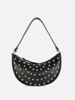 Taschen Und Portemonnaies|Primark „Rita Ora“ Handtasche Mit Strassnieten Schwarz
