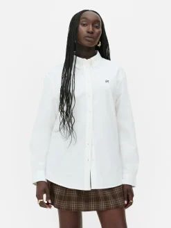 Blusen|Primark „Rita Ora“ Oxford-Hemd Mit Knopfleiste Weiß